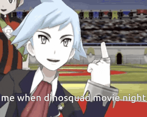 a video game character says me when dinosquid movie night