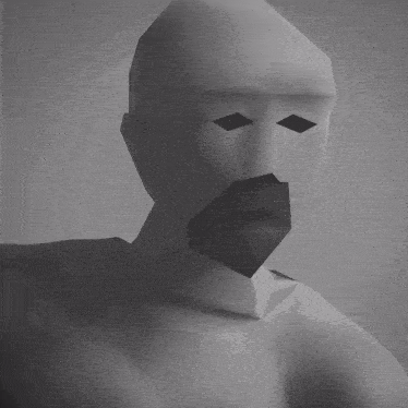 a 3d model of a man with a mustache