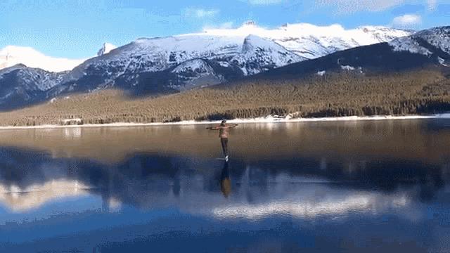 Skiing Frozen Lake GIF - Skiing Frozen Lake Ski GIFs