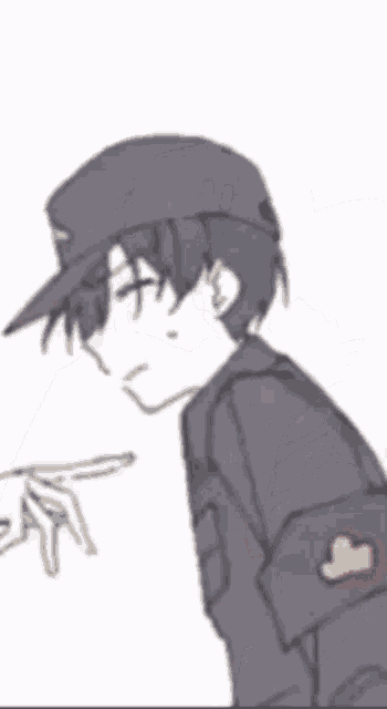 a drawing of two anime characters holding hands