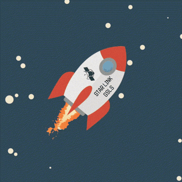 a starlink rocket is flying through the air