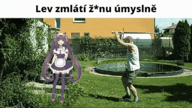 a picture of a man and a girl with the caption lev zmlati ž*nu umyslne