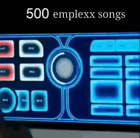 a computer screen with the words 500 emplexx songs written on it