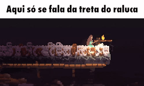 a screenshot of a video game with the words aqui so se fala da treta do raluca