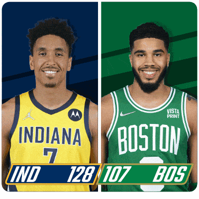 two basketball players from the indiana pacers and boston celtics