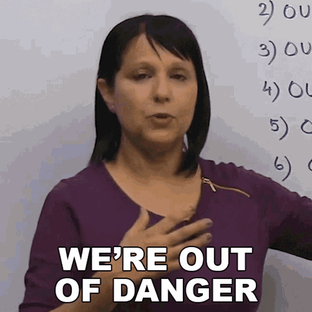 Were Out Of Danger Rebecca GIF - Were Out Of Danger Rebecca Engvid GIFs