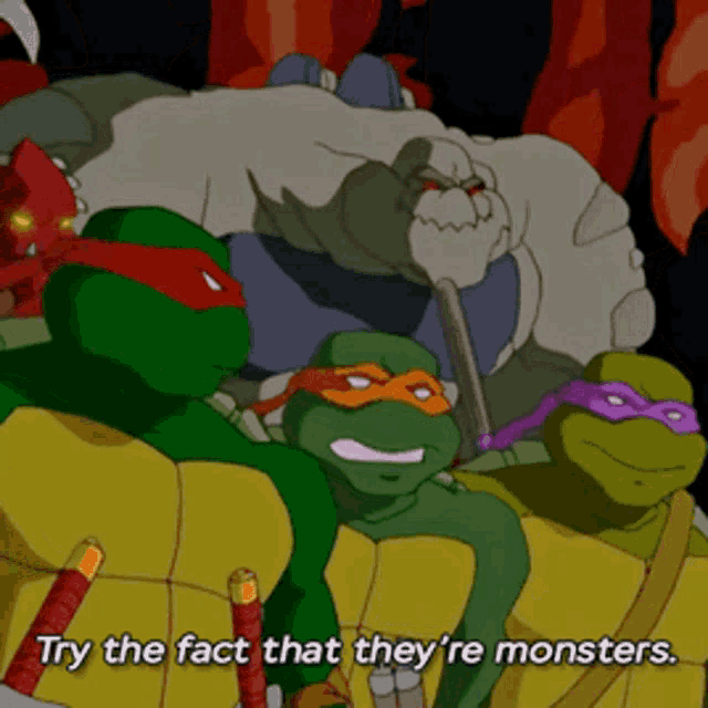 Tmnt Michelangelo GIF - Tmnt Michelangelo Try The Fast That Theyre Monsters GIFs
