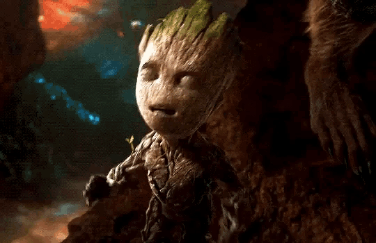 a baby groot from guardians of the galaxy