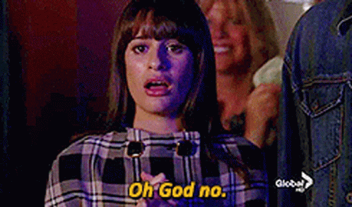 Glee Rachel Berry GIF - Glee Rachel Berry Oh God No GIFs