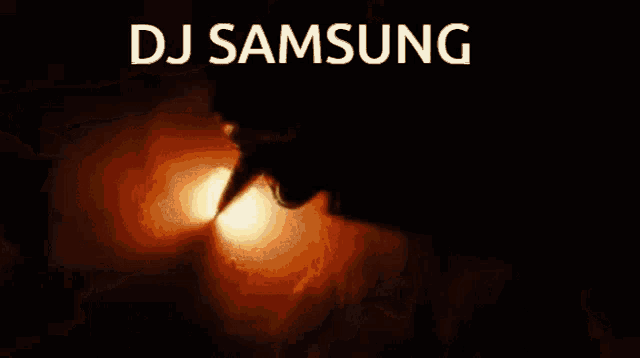 a dj samsung logo is displayed in the dark