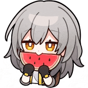 a girl is eating a slice of watermelon .