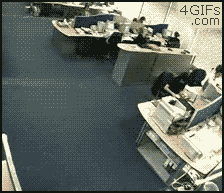 It'S Friday! GIF - Office Chair Row GIFs