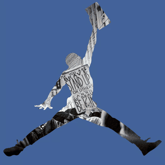 a blue background with a silhouette of a person with a bracelet that says i am a citizen