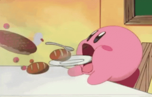 Hoje é Dia De Churrascaria / Nós No Rodízio / Espeto Corrido GIF - Kirby Eating Vacuum GIFs