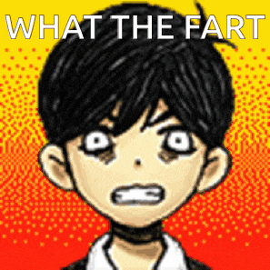a pixel art of a boy with a very angry face and the words what the fart