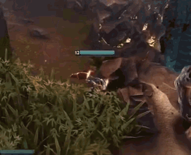 a video game is being played in a desert area with a number 12 on the screen .