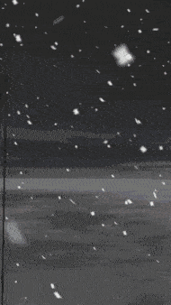 a black and white drawing of a snowy landscape with the letter n visible
