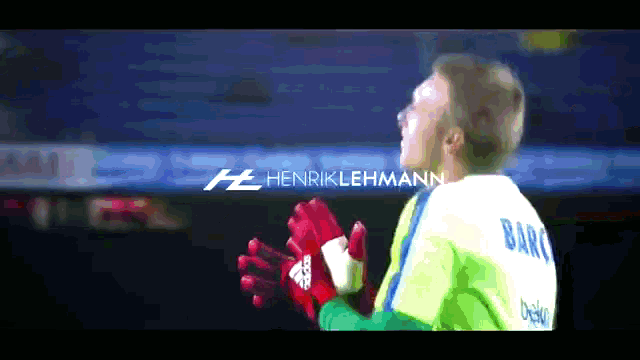 a soccer player with the name henriklehmann on the bottom right