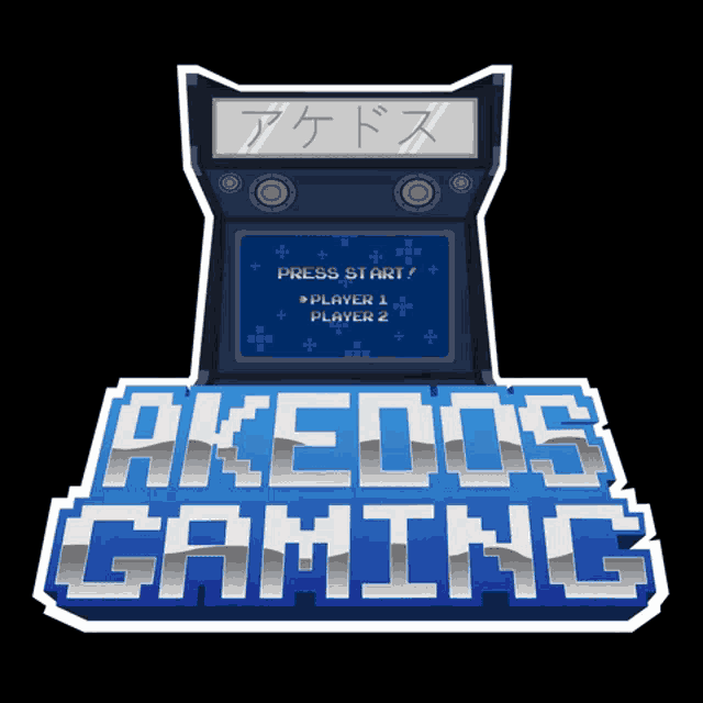 a logo for akedos gaming with a video game on the screen