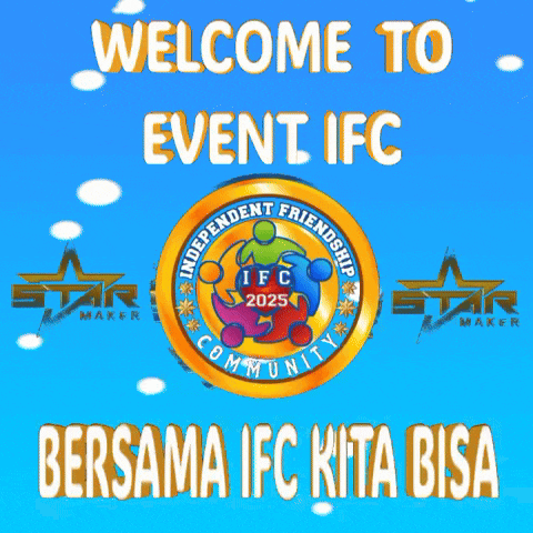 a sign that says welcome to event ifc with a logo