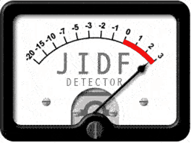a jidf detector has a red arrow pointing up