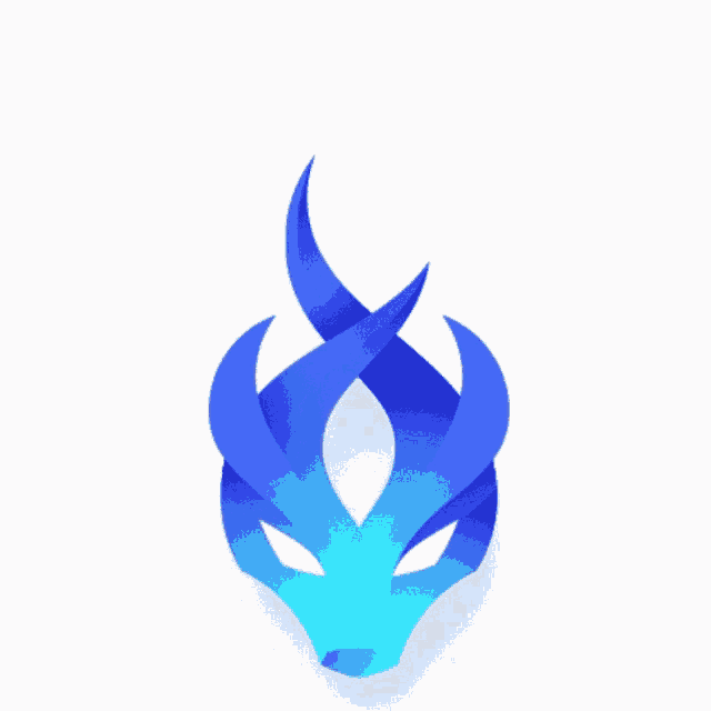 a blue flame that looks like a deer 's head