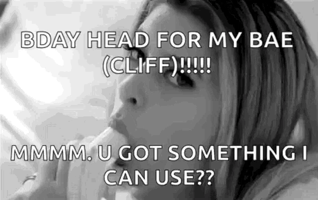 a black and white photo of a woman taking a selfie with a caption .