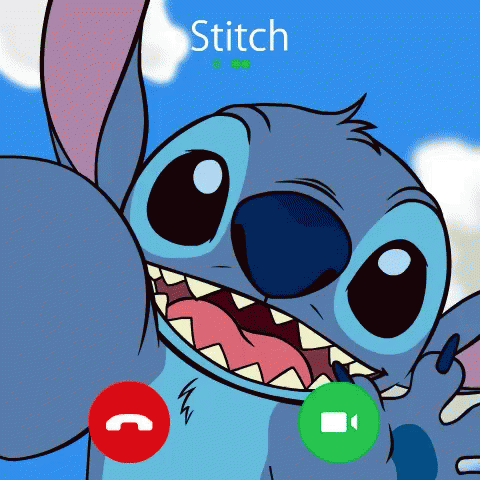Stitch Call GIF - Stitch Call Hi GIFs