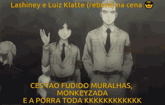 a man and woman in military uniforms are standing next to each other