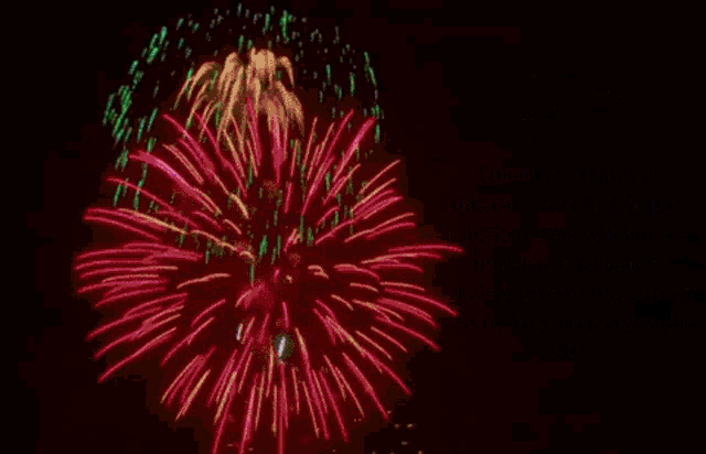 a new year 's greeting card in spanish with fireworks