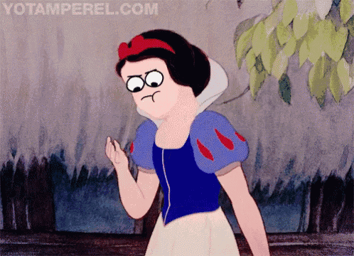 a cartoon of snow white with yotamperel.com written on the bottom right