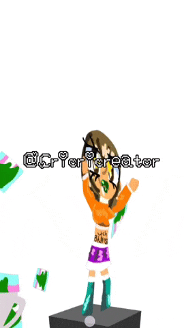 a cartoon drawing of a girl with the name @cryer creator on the bottom