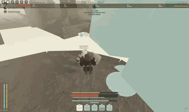 a screenshot of a video game with a person named thunder