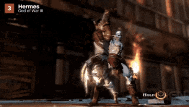 hermes god of war ii is being played on a computer