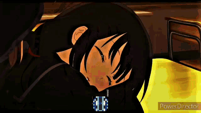 a girl in a school uniform is sitting at a desk in a classroom .