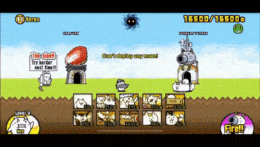 a screenshot of a video game with the number 16500 at the top