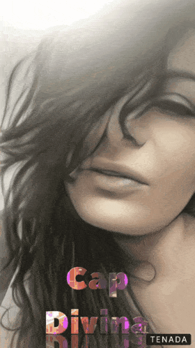 a painting of a woman with the words cap divina written on it