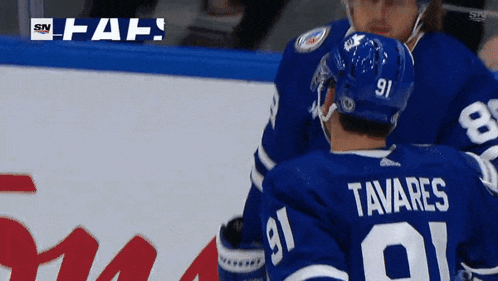 a hockey player with the name tavares on his jersey