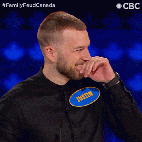 Laughing Justin GIF - Laughing Justin Family Feud Canada GIFs
