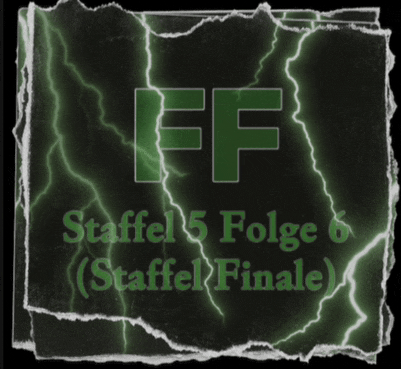 a torn piece of paper with the word staffel 5 folge 6