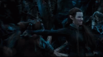 Tauriel Fighting GIF - Tauriel Fighting Desperated GIFs