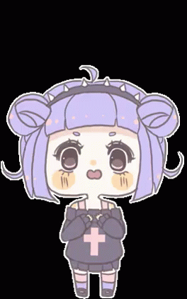 Rocking A Sweater With A Cross GIF - Anime Chibi Heart GIFs