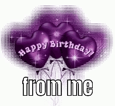 Happy Birthday From Me Purple GIF