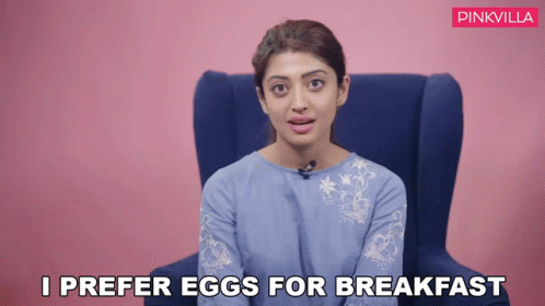 I Prefer Eggs For Breakfast Pranitha Subhash GIF - I Prefer Eggs For Breakfast Pranitha Subhash Pinkvilla GIFs