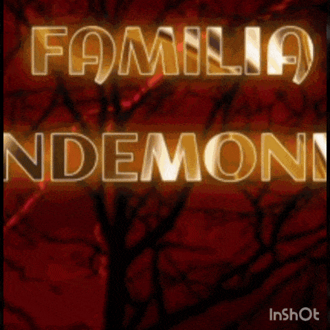 a red background with the words familia ndemoni