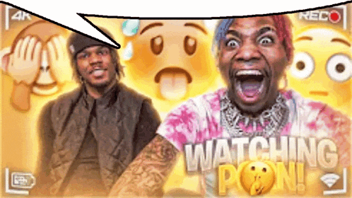 a man with a speech bubble that says " watching pon " on it