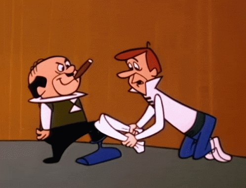 George Jetson Cosmo Spacely GIF - George Jetson Cosmo Spacely Smoking Cigar GIFs