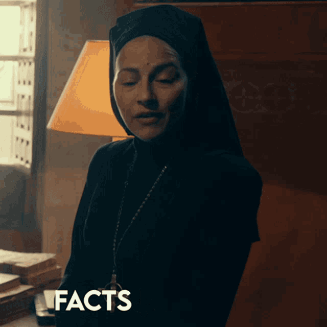 a picture of a nun with the words facts below it
