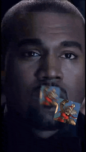 a man with a beard has a bunch of images on his face including one that says does that mean kobe bryant