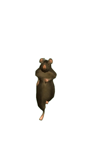 a cartoon hamster is standing on its hind legs